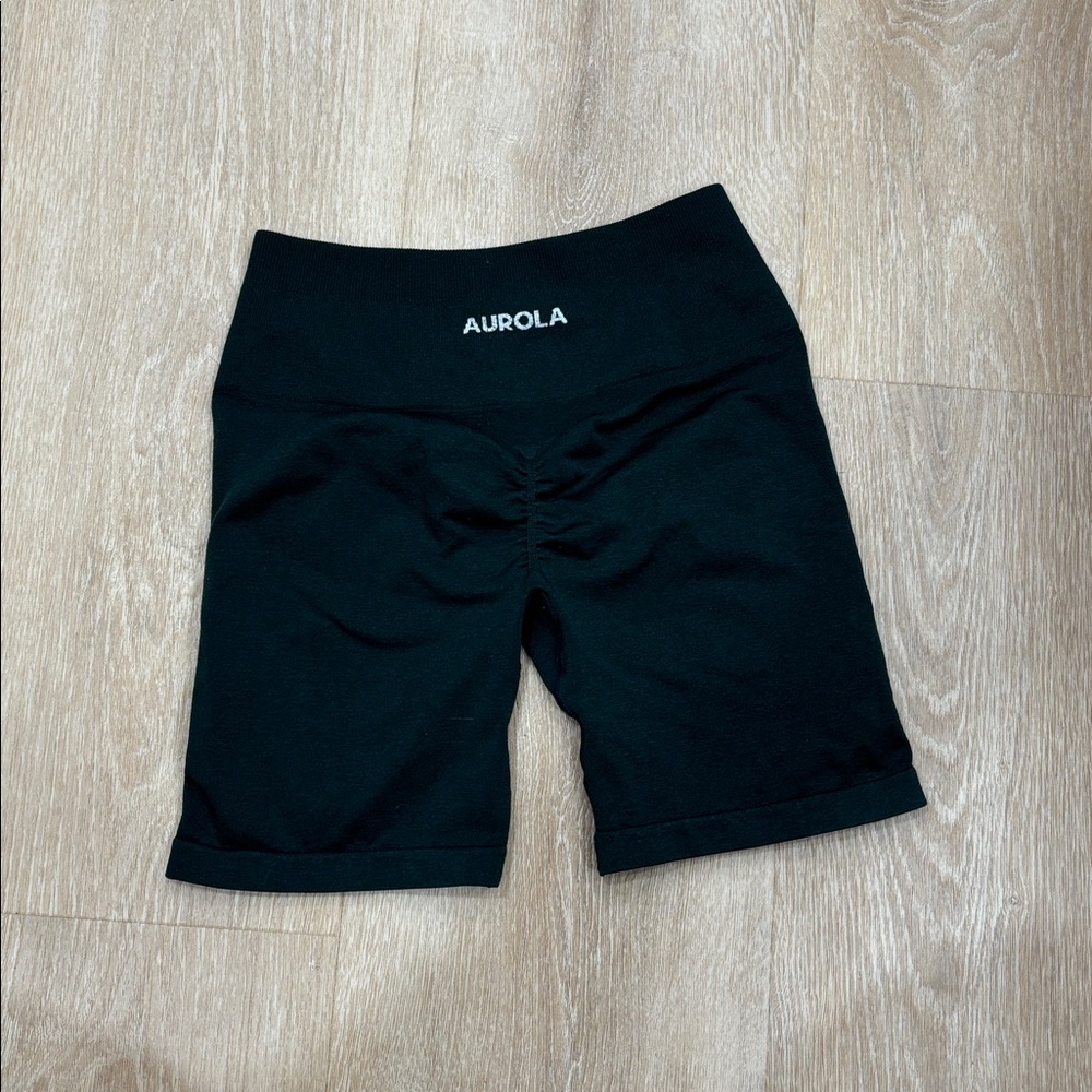 AUROLA Women's Black Athletic Bike Shorts